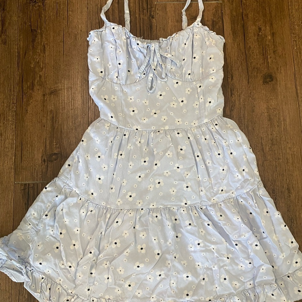 Hollister Blue Floral Dress XS
